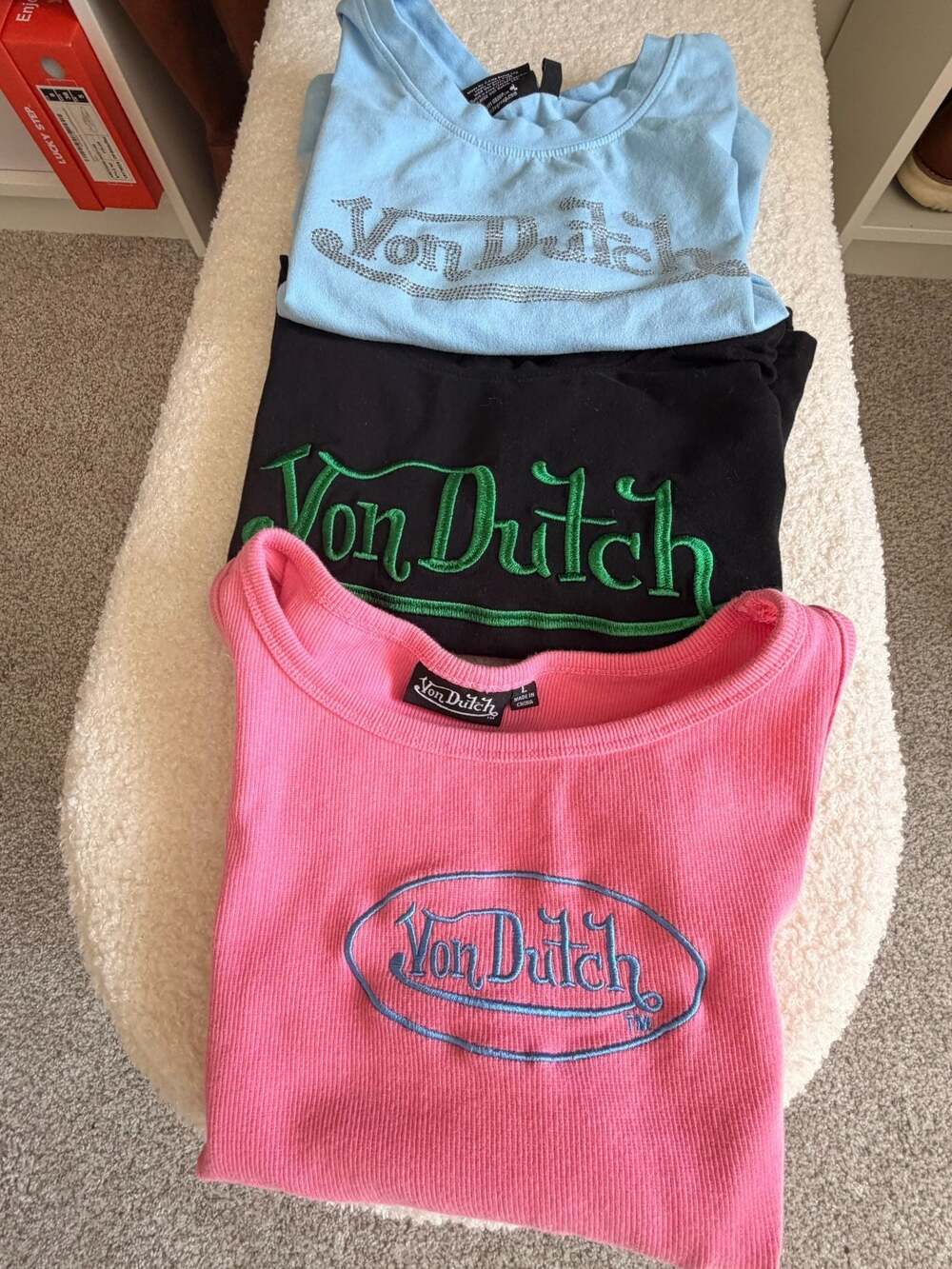 Von Dutch Women's Crop Tank Top, Baby Tee Y2K Shirt Bundle Lot